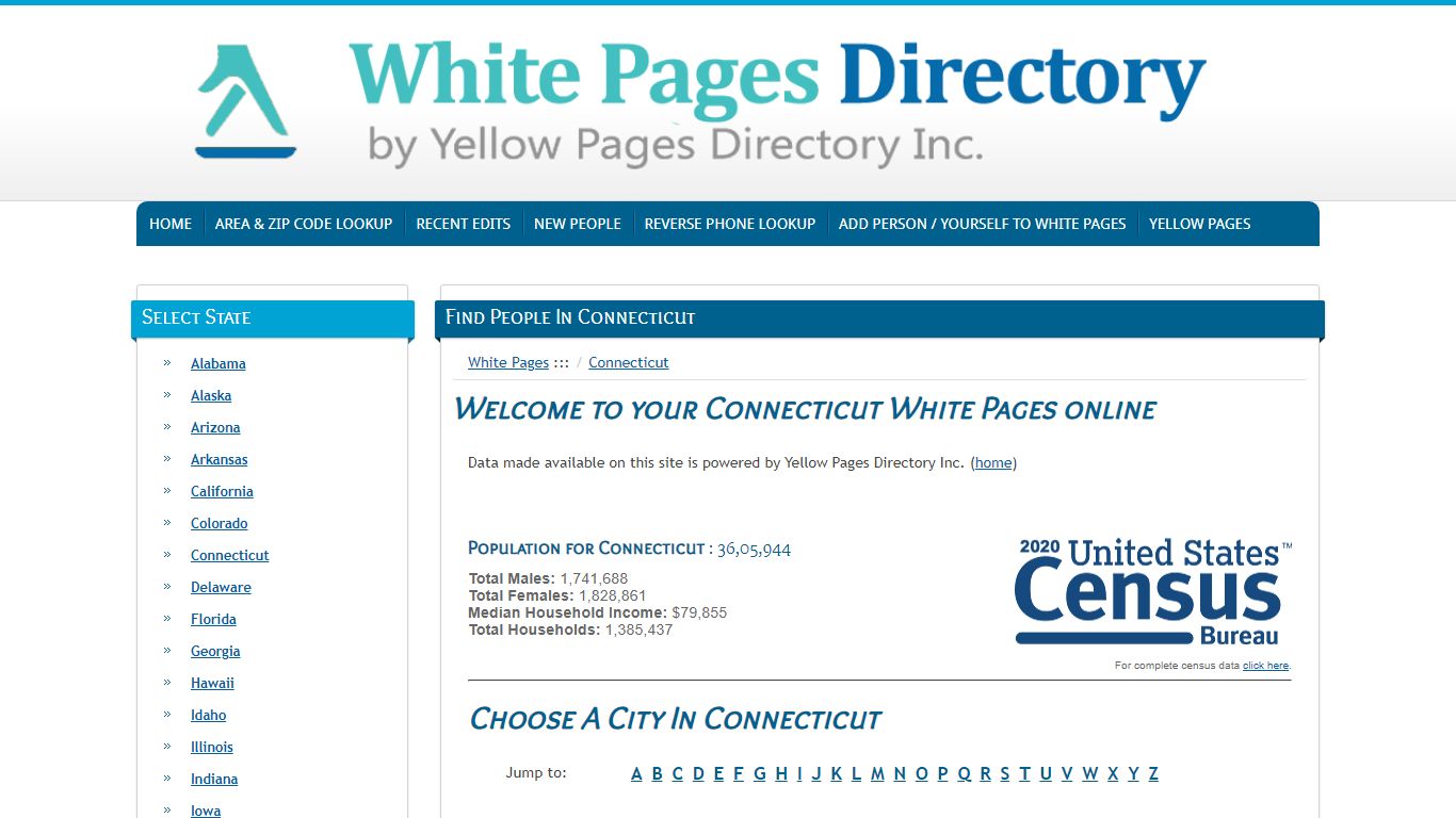 Connecticut Cities List - Find White Pages People Listings & Public ...